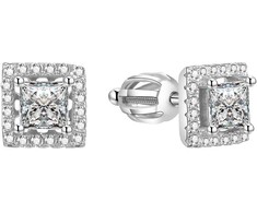 Beneto Sidabrinis square earrings AGUP1553S