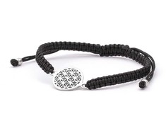 Beneto Exclusive Stylish juodas cord bracelet Mandala AGB564