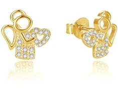 Beneto Tender auksiniu dengti angelo auskarai AGUP2666-GOLD