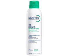 Bioderma Sebium Kerato+ Body Purškiklis raminamasis kūno purškiklis nuo spuogų į aknę linkusiai odai, 150 ml