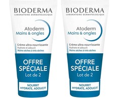 Set Duo Bioderma Atoderm Hydrating Hand Kreminis, 2 vnt., 50 ml