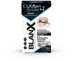 Blanx Teeth whitening strips Oxygen Power Juodas Whitening Strips 10 pcs