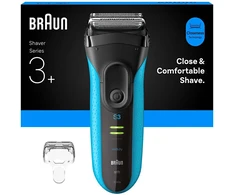 Braun - Series 3+ Electric Shaver, Precision Trimmer, Wet &amp; Dry, 3040S - Mėlyna