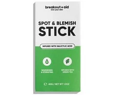 „Breakout + Aid“ „Breakout+aid“ kaolino kaukė probleminei odai pieštuko pavidalu (spot &amp; Blemish Stick) 40 g