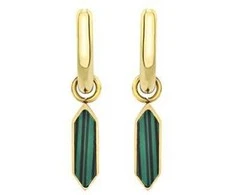 Breil Modern auksinis-plated earrings with malachite Stylize TJ3659