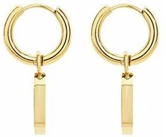 Breil Modern auksinis-plated earrings with malachite Stylize TJ3659