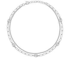 Brilio Silver Brilio Sidabrinis ANK105W Double Sidabrinis Leg Bracelet