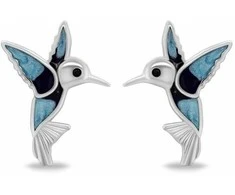 Brilio Silver Gražūs sidabriniai auskarai „Hummingbirds EA1205W“