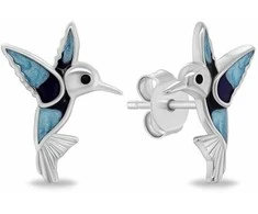 Brilio Silver Gražūs sidabriniai auskarai „Hummingbirds EA1205W“