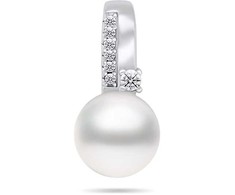 Brilio Silver Beautiful sidabrinis pendant with real pearl and zircons PT100W