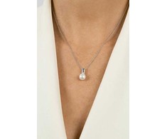 Brilio Silver Beautiful sidabrinis pendant with real pearl and zircons PT100W