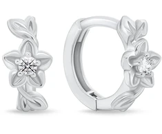 Brilio Silver Beautiful sidabrinis rings Flower with zircon EA1260W