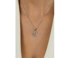 Brilio Silver Beautiful sidabrinis pendant with zircons Fingerprints PT61W