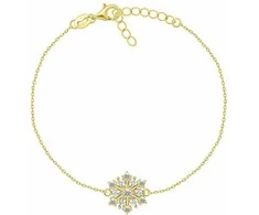 Brilio Silver Charming auksinis plated bracelet with cubic zirconia BRC254Y