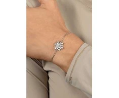 Brilio Silver Charming auksinis plated bracelet with cubic zirconia BRC254Y