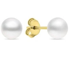 Brilio Silver Brilio Sidabrinis Charming auksinis-plated stud earrings with real pearls EA585/6/7/8Y