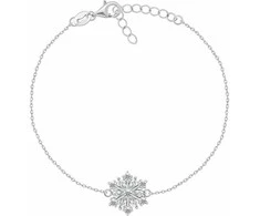 Brilio Silver Charming sidabrinis bracelet with zircons Snowflake BRC254W