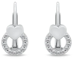 Brilio Silver Charming sidabrinis dangling earrings with zircons EA1276W