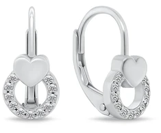 Brilio Silver Charming sidabrinis dangling earrings with zircons EA1276W