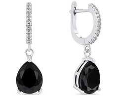 Brilio Silver Brilio Sidabrinis Charming sidabrinis earrings with juodas zircon EA638WBC