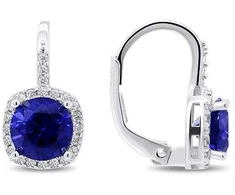 Brilio Silver Brilio Sidabrinis Charming sidabrinis earrings with mėlynas zircons EA122WB