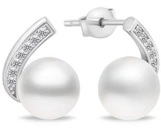 Brilio Silver Brilio Sidabrinis Charming sidabrinis auskarai su perlais EA907W