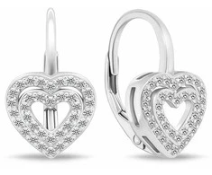 Brilio Silver Brilio Sidabrinis Charming sidabrinis heart earrings EA111W
