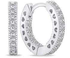 Brilio Silver Brilio Sidabrinis Charming sidabrinis auskarai su lanku EA724W