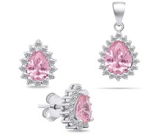Brilio Silver Brilio Sidabrinis Sidabrinis jewelry set Drop with zircons SET226WP (pendant, earrings)
