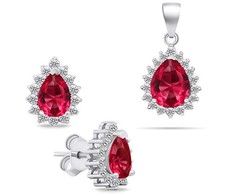 Brilio Silver Brilio Sidabrinis Sidabrinis jewelry set Drop with zircons SET226WR (pendant, earrings)