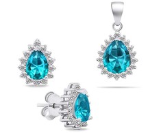 Brilio Silver Brilio Sidabrinis Sidabrinis jewelry set Drop with zircons SET226WAQ (pendant, earrings)