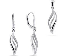 Brilio Silver Sidabrinis jewelry set SET202W (pendant, earrings)