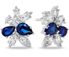 Brilio Silver Brilio Sidabrinis Charming sidabrinis jewelry set with zircons SET248WB (pakabukas, earrings)