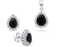 Brilio Silver Brilio Sidabrinis Sidabrinis jewelry set Drop with zircons SET226WBC (pendant, earrings)