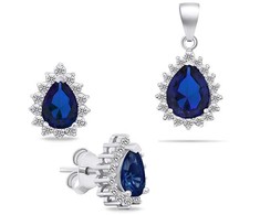 Brilio Silver Brilio Sidabrinis Sidabrinis jewelry set Drop with zircons SET226WB (pendant, earrings)