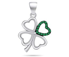 Brilio Silver Brilio Sidabrinis Charming sidabrinis sėkmės žavesys Four Leaf Clover PT80W