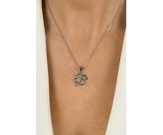 Brilio Silver Brilio Sidabrinis Charming sidabrinis sėkmės žavesys Four Leaf Clover PT80W