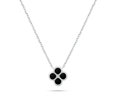 Brilio Silver Charming sidabrinis pakabukas Juodas Clover NCL222WBC