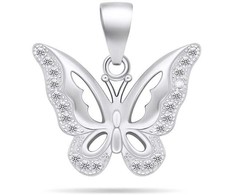 Brilio Silver Brilio Sidabrinis Charming sidabrinis pakabukas su cirkoniais Butterfly PT75W