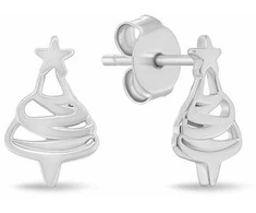 Brilio Silver Christmas sidabrinis earrings Tree EA1244W
