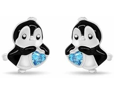 Brilio Silver Žavingi sidabriniai auskarai „Penguin EA1225WAQ“