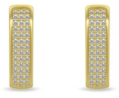 Brilio Silver Brilio Sidabrinis Dazzling auksinis-plated earrings with zircons EA887Y