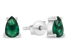 Brilio Silver Brilio Sidabrinis Matching sidabrinis earrings with žalias zircons EA860WG