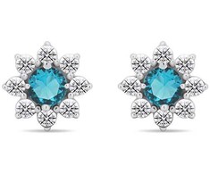 Brilio Silver Brilio Sidabrinis Matching sidabrinis earrings with zircons Flowers EA577WAQ