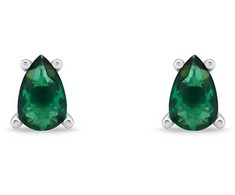 Brilio Silver Brilio Sidabrinis Matching sidabrinis earrings with žalias zircons EA860WG