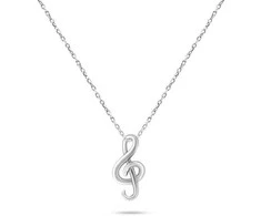 Brilio Silver Brilio Sidabrinis Decent Sidabrinis karoliai Treble Clef NCL67W (grandinė, pakabukas)