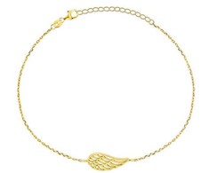 Brilio Silver Brilio Sidabrinis Delicate auksinis-plated bracelet with angel wing BRC129Y