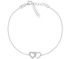 Brilio Silver Brilio Sidabrinis Delicate sidabrinis bracelet Interconnected hearts BRC115W