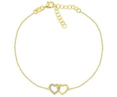 Brilio Silver Brilio Sidabrinis Delicate sidabrinis bracelet Interconnected hearts BRC115Y