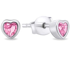 Brilio Silver Brilio Sidabrinis Delicate sidabrinis auskarai su cirkoniais Hearts EA599WP